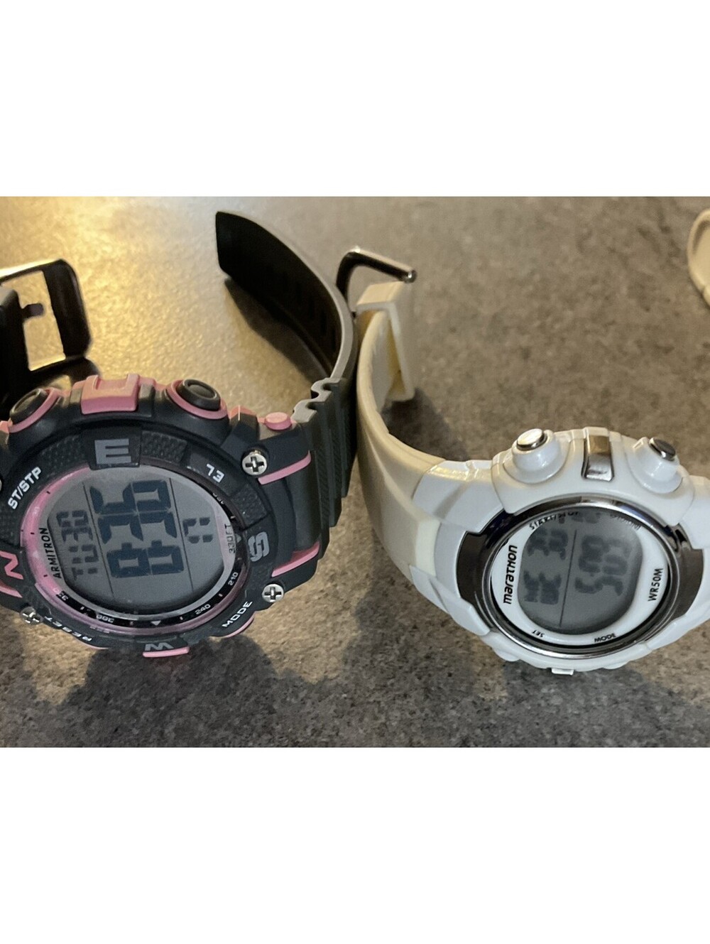 Pair Of Armitron & Marathon Digital Womens Watches Both Watches Run Great Bin I